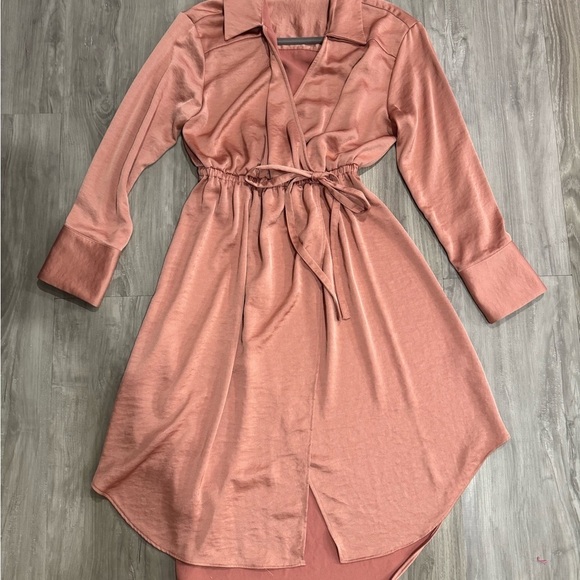 Halogen Pink Faux Wrap Dress​​​ - Picture 4 of 4